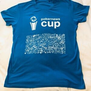 💜3/$30 Unisex 3X Turquoise Poker News Cup T shirt